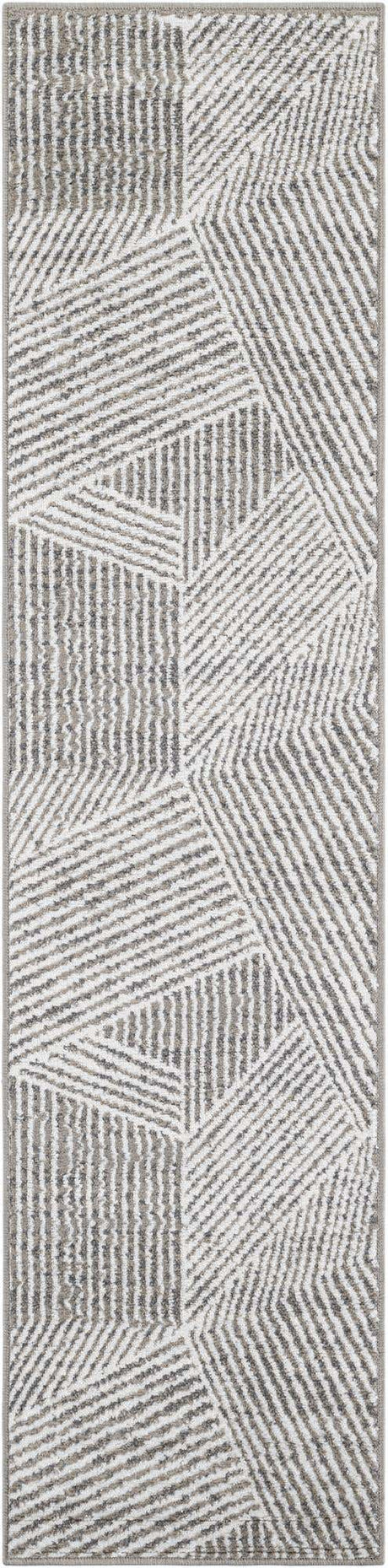 Gray 2' x 8' Norge Runner Area Rug 100% Polypropylene Easy Clean Non Shed Stain Resistant Modern Carpet for Home Interior Design for Sale at Rug Engine
