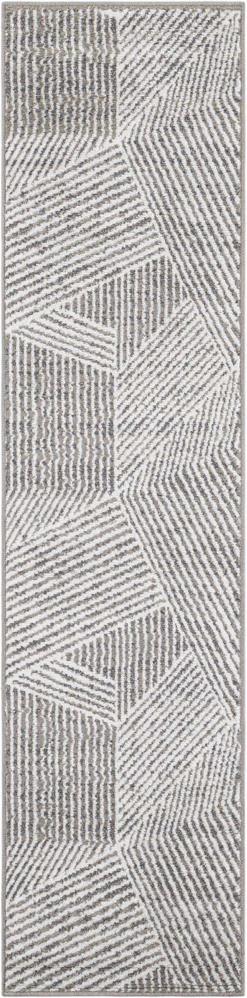 Gray 2' x 8' Norge Runner Area Rug 100% Polypropylene Easy Clean Non Shed Stain Resistant Modern Carpet for Home Interior Design for Sale at Rug Engine
