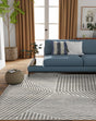 Gray 7' 10 x 7' 10 Norge Square Area Rug 100% Polypropylene Easy Clean Non Shed Stain Resistant Modern Carpet for Home Interior Design for Sale at Rug Engine