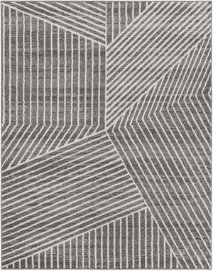 Gray 7' 10 x 10' Norge Rectangle Area Rug 100% Polypropylene Easy Clean Non Shed Stain Resistant Modern Carpet for Home Interior Design for Sale at Rug Engine
