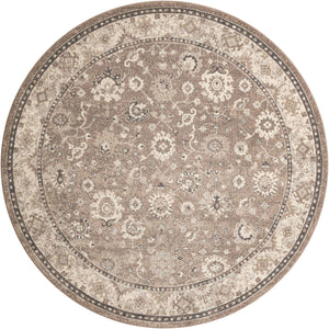 Beige Brown 10' x 10' Penrose Round Area Rug