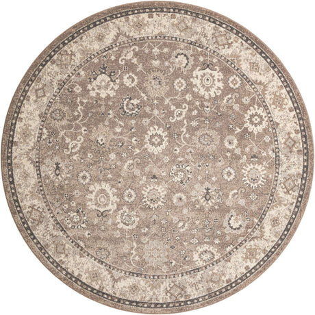 Beige Brown 10' x 10' Penrose Round Area Rug