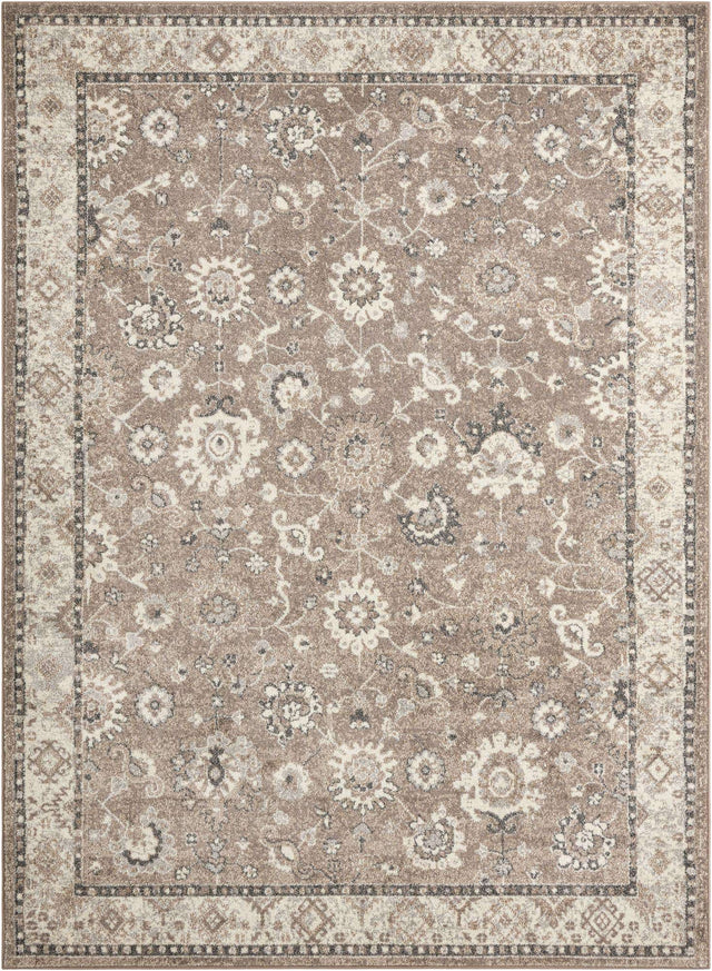 Beige Brown 7' 10 x 11' Penrose Rectangle Area Rug
