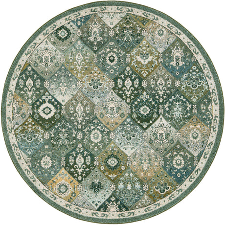 Green 7' 10 x 7' 10 Penrose Round Area Rug