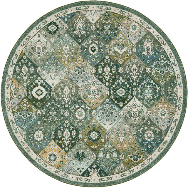 Green 7' 10 x 7' 10 Penrose Round Area Rug
