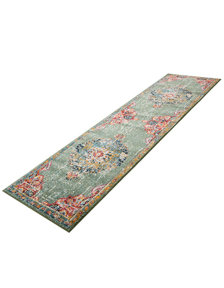 Green 2' 7 x 10' Penrose Runner Area Rug Classic Durable Stain Resistant Easy Clean Carpet for Traditional Indoor Home Decor for Sale at Rug Engine