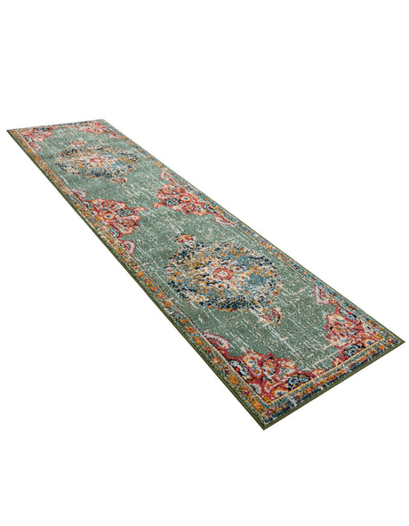 Green 2' 7 x 10' Penrose Runner Area Rug Classic Durable Stain Resistant Easy Clean Carpet for Traditional Indoor Home Decor for Sale at Rug Engine