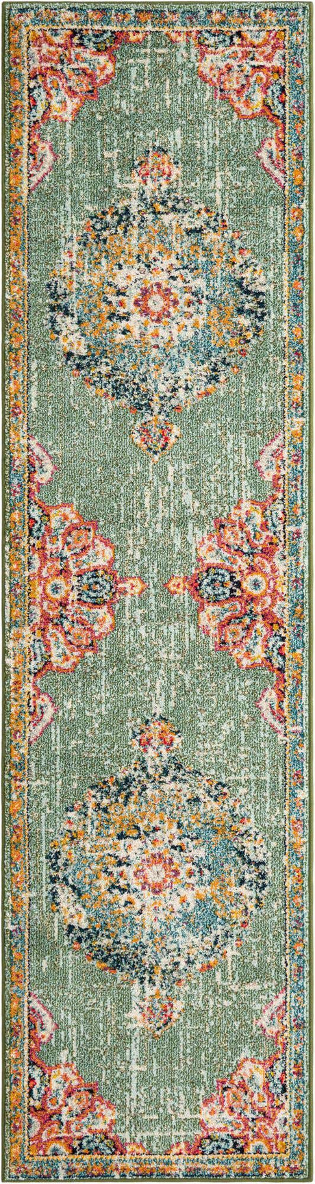 Green 2' 7 x 10' Penrose Runner Area Rug