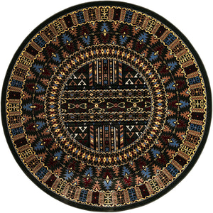 Dark Green 10' x 10' Tekke Round Area Rug Classic Traditional Vintage Design Carpet for Living Rooms, Dining, Bedrooms, Office Space for Sale at Rug Engine