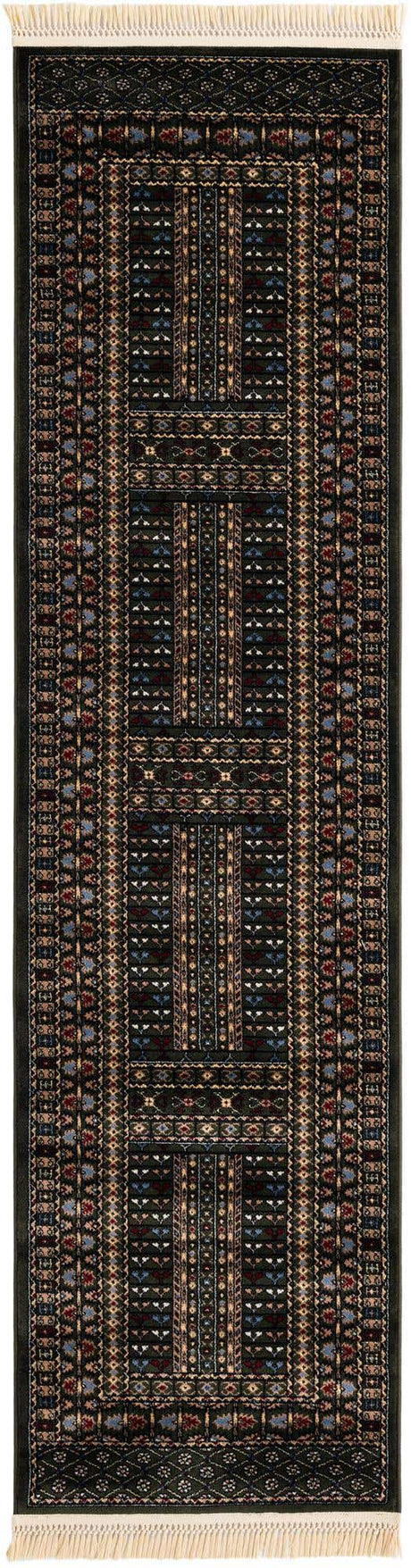 Dark Green 2' 7 x 10' Tekke Runner Area Rug Classic Traditional Vintage Design Carpet for Living Rooms, Dining, Bedrooms, Office Space for Sale at Rug Engine