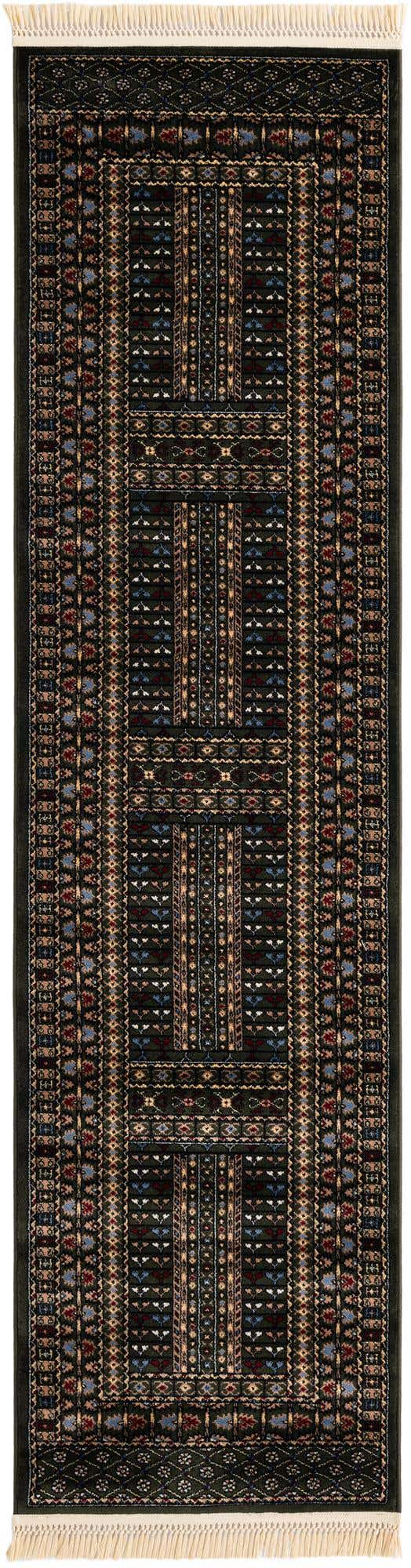 Dark Green 2' 7 x 10' Tekke Runner Area Rug Classic Traditional Vintage Design Carpet for Living Rooms, Dining, Bedrooms, Office Space for Sale at Rug Engine