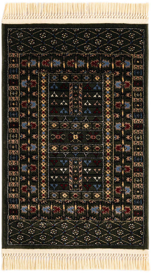 Dark Green 2' x 3' 1 Tekke Rectangle Area Rug Classic Traditional Vintage Design Carpet for Living Rooms, Dining, Bedrooms, Office Space for Sale at Rug Engine