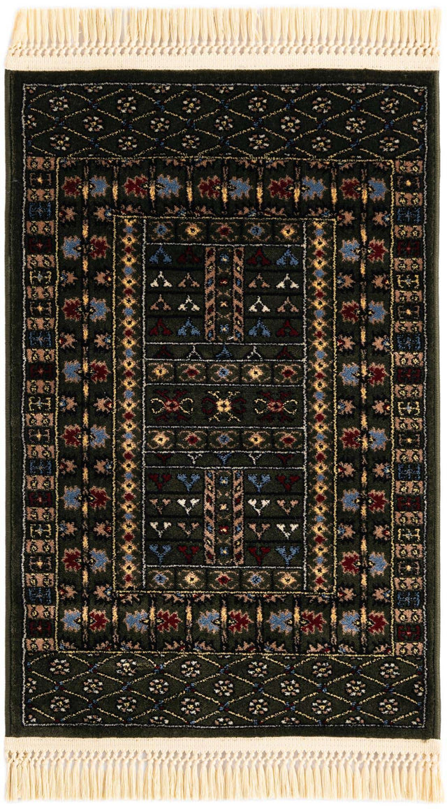 Dark Green 2' x 3' 1 Tekke Rectangle Area Rug Classic Traditional Vintage Design Carpet for Living Rooms, Dining, Bedrooms, Office Space for Sale at Rug Engine