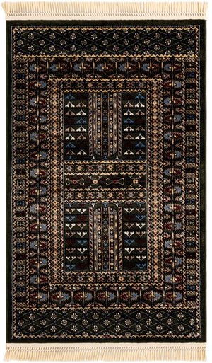 Dark Green 3' 1 x 5' 3 Tekke Rectangle Area Rug Classic Traditional Vintage Design Carpet for Living Rooms, Dining, Bedrooms, Office Space for Sale at Rug Engine