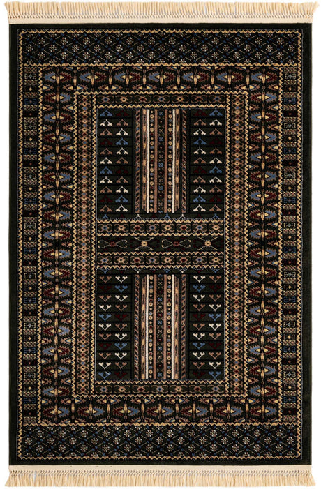 Dark Green 4' 1 x 6' 1 Tekke Rectangle Area Rug Classic Traditional Vintage Design Carpet for Living Rooms, Dining, Bedrooms, Office Space for Sale at Rug Engine