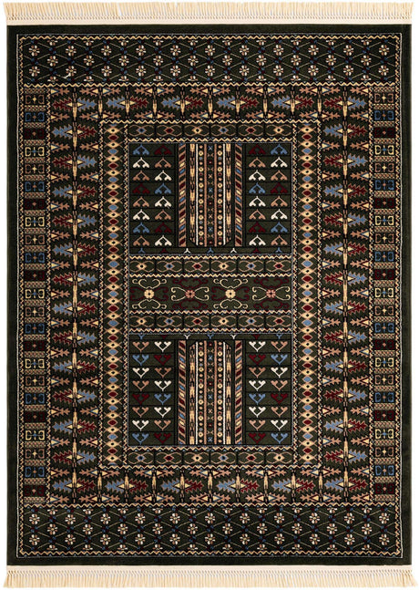 Dark Green 5' 3 x 7' 1 Tekke Rectangle Area Rug Classic Traditional Vintage Design Carpet for Living Rooms, Dining, Bedrooms, Office Space for Sale at Rug Engine