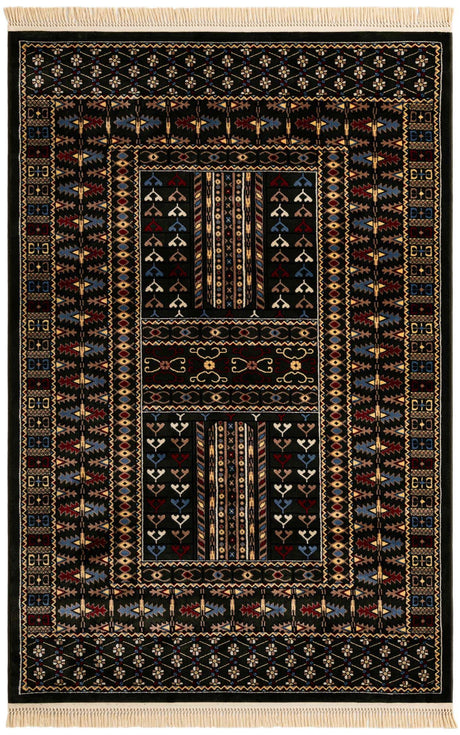 Dark Green 5' 3 x 8' Tekke Rectangle Area Rug Classic Traditional Vintage Design Carpet for Living Rooms, Dining, Bedrooms, Office Space for Sale at Rug Engine