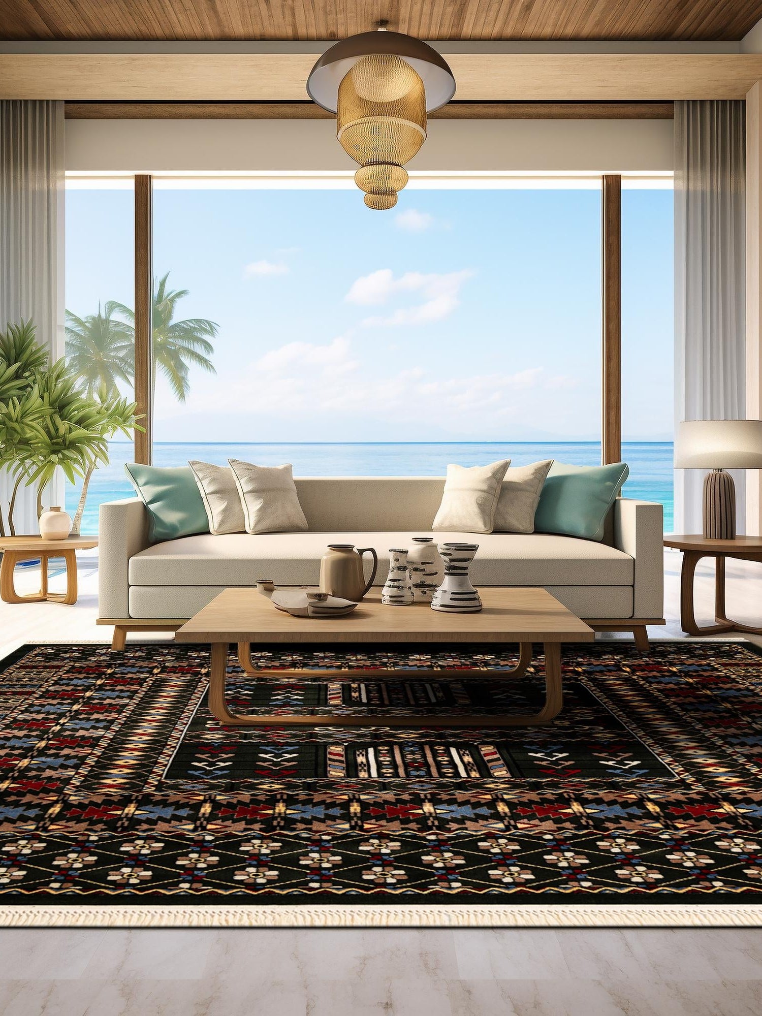 Dark Green 10' x 10' Tekke Square Area Rug Classic Traditional Vintage Design Carpet for Living Rooms, Dining, Bedrooms, Office Space for Sale at Rug Engine