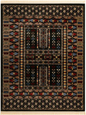 Dark Green 7' 10 x 10' Tekke Rectangle Area Rug Classic Traditional Vintage Design Carpet for Living Rooms, Dining, Bedrooms, Office Space for Sale at Rug Engine