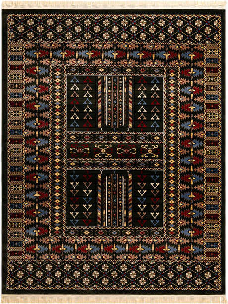 Dark Green 7' 10 x 10' Tekke Rectangle Area Rug Classic Traditional Vintage Design Carpet for Living Rooms, Dining, Bedrooms, Office Space for Sale at Rug Engine