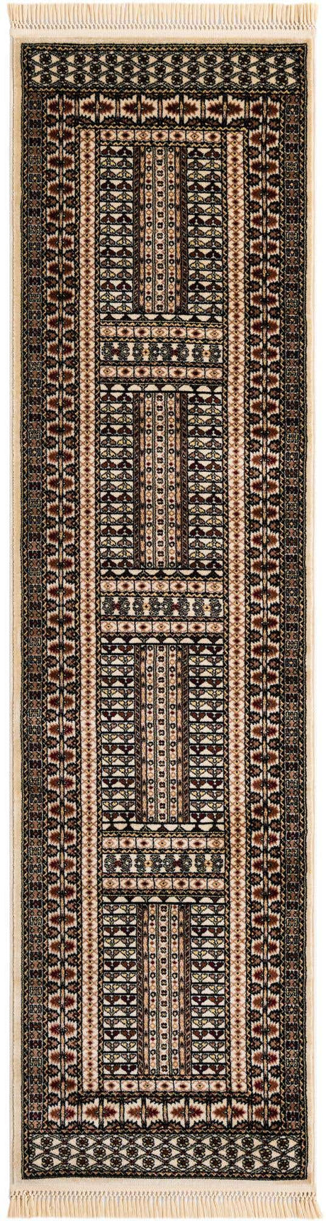 Beige 2' 7 x 10' Tekke Runner Area Rug Classic Traditional Vintage Design Carpet for Living Rooms, Dining, Bedrooms, Office Space for Sale at Rug Engine