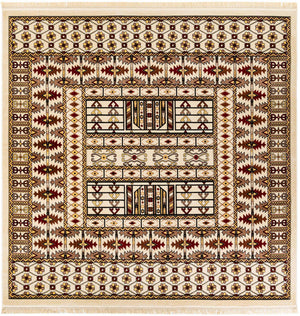 Beige 10' x 10' Tekke Square Area Rug Classic Traditional Vintage Design Carpet for Living Rooms, Dining, Bedrooms, Office Space for Sale at Rug Engine