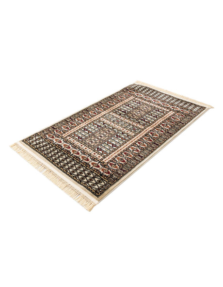 Beige 3' 1 x 5' 3 Tekke Rectangle Area Rug Classic Traditional Vintage Design Carpet for Living Rooms, Dining, Bedrooms, Office Space for Sale at Rug Engine