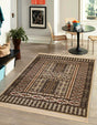 Beige 6' 1 x 9' Tekke Rectangle Area Rug Classic Traditional Vintage Design Carpet for Living Rooms, Dining, Bedrooms, Office Space for Sale at Rug Engine