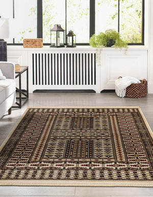 Beige 2' x 3' 1 Tekke Rectangle Area Rug Classic Traditional Vintage Design Carpet for Living Rooms, Dining, Bedrooms, Office Space for Sale at Rug Engine