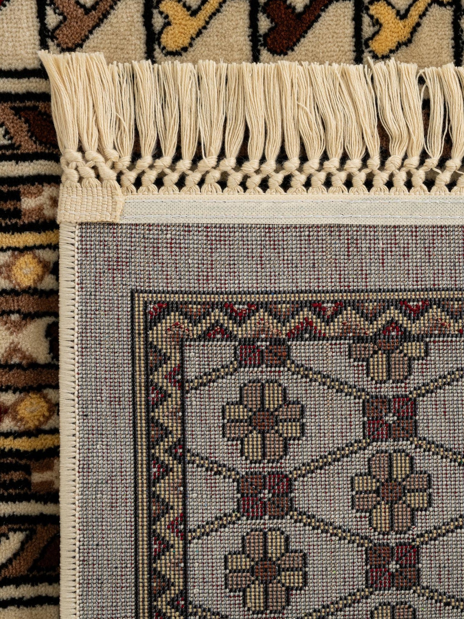 Beige 4' 1 x 6' 1 Tekke Rectangle Area Rug Classic Traditional Vintage Design Carpet for Living Rooms, Dining, Bedrooms, Office Space for Sale at Rug Engine