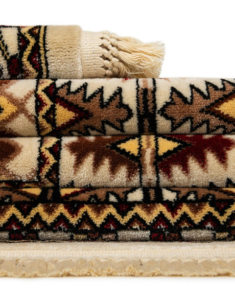 Beige 3' 1 x 5' 3 Tekke Rectangle Area Rug Classic Traditional Vintage Design Carpet for Living Rooms, Dining, Bedrooms, Office Space for Sale at Rug Engine