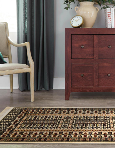 Beige 2' 7 x 12' Tekke Runner Area Rug Classic Traditional Vintage Design Carpet for Living Rooms, Dining, Bedrooms, Office Space for Sale at Rug Engine