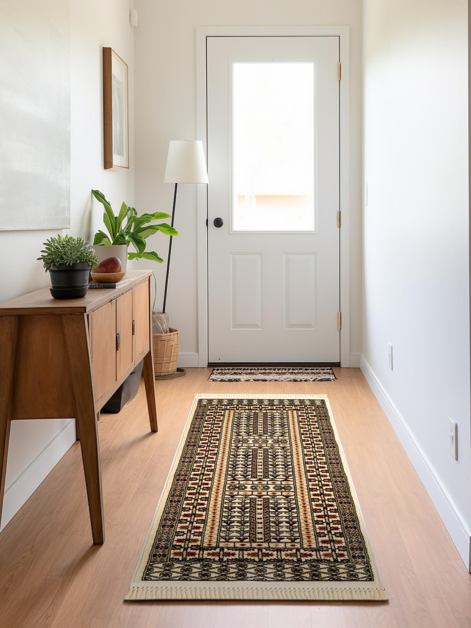 Beige 2' 7 x 10' Tekke Runner Area Rug Classic Traditional Vintage Design Carpet for Living Rooms, Dining, Bedrooms, Office Space for Sale at Rug Engine