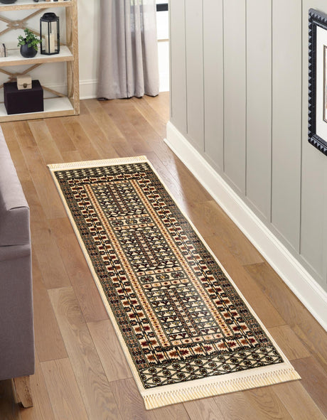 Beige 2' 7 x 12' Tekke Runner Area Rug Classic Traditional Vintage Design Carpet for Living Rooms, Dining, Bedrooms, Office Space for Sale at Rug Engine