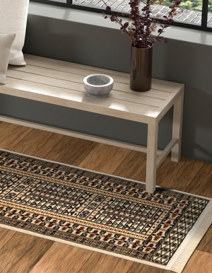 Beige 2' 7 x 12' Tekke Runner Area Rug Classic Traditional Vintage Design Carpet for Living Rooms, Dining, Bedrooms, Office Space for Sale at Rug Engine