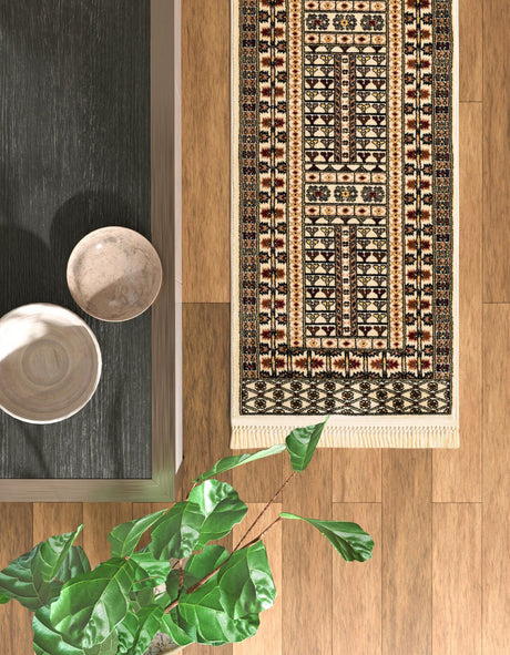 Beige 2' 7 x 12' Tekke Runner Area Rug Classic Traditional Vintage Design Carpet for Living Rooms, Dining, Bedrooms, Office Space for Sale at Rug Engine
