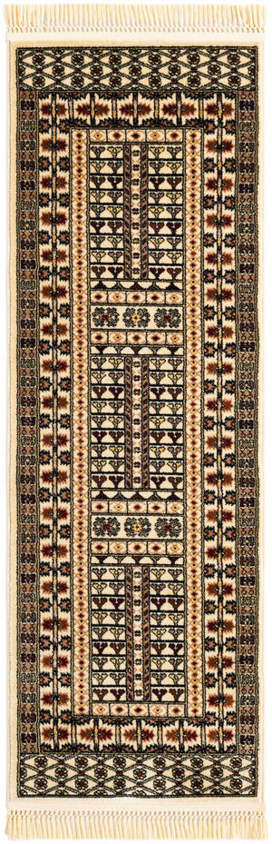 Beige 2' x 6' 1 Tekke Runner Area Rug Classic Traditional Vintage Design Carpet for Living Rooms, Dining, Bedrooms, Office Space for Sale at Rug Engine