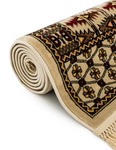 Beige 10' x 10' Tekke Square Area Rug Classic Traditional Vintage Design Carpet for Living Rooms, Dining, Bedrooms, Office Space for Sale at Rug Engine