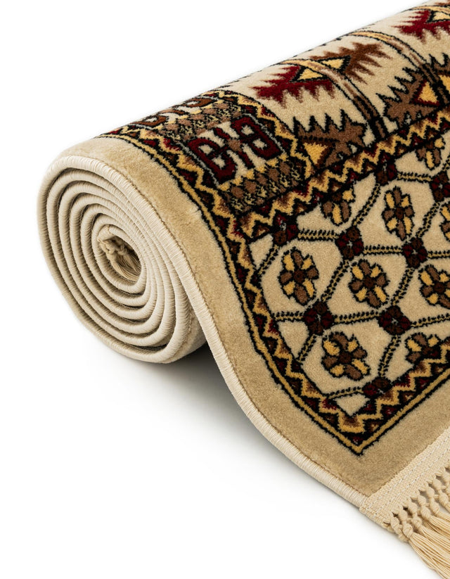 Beige 10' x 10' Tekke Square Area Rug Classic Traditional Vintage Design Carpet for Living Rooms, Dining, Bedrooms, Office Space for Sale at Rug Engine