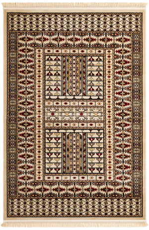 Beige 6' 1 x 9' Tekke Rectangle Area Rug Classic Traditional Vintage Design Carpet for Living Rooms, Dining, Bedrooms, Office Space for Sale at Rug Engine
