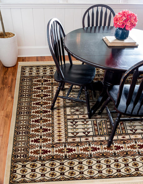 Beige 10' x 10' Tekke Square Area Rug Classic Traditional Vintage Design Carpet for Living Rooms, Dining, Bedrooms, Office Space for Sale at Rug Engine