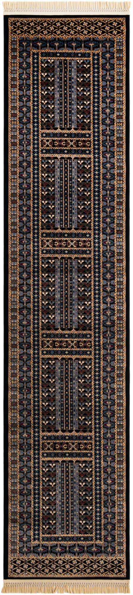 Black 2' 7 x 12' Tekke Runner Area Rug Classic Traditional Vintage Design Carpet for Living Rooms, Dining, Bedrooms, Office Space for Sale at Rug Engine