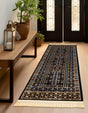 Black 2' 7 x 10' Tekke Runner Area Rug Classic Traditional Vintage Design Carpet for Living Rooms, Dining, Bedrooms, Office Space for Sale at Rug Engine