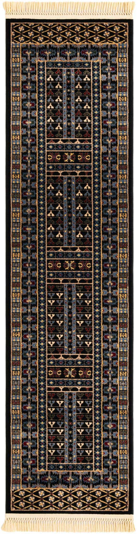 Black 2' x 8' Tekke Runner Area Rug Classic Traditional Vintage Design Carpet for Living Rooms, Dining, Bedrooms, Office Space for Sale at Rug Engine