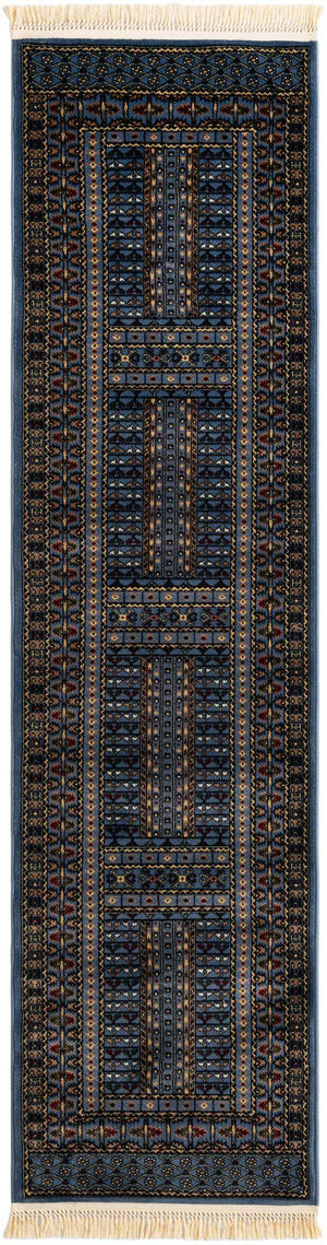 Blue 2' 7 x 10' Tekke Runner Area Rug Classic Traditional Vintage Design Carpet for Living Rooms, Dining, Bedrooms, Office Space for Sale at Rug Engine