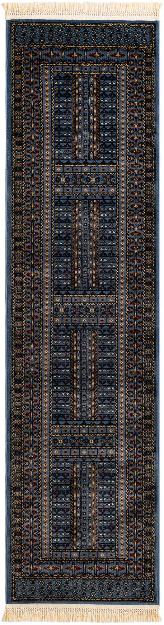 Blue 2' 7 x 10' Tekke Runner Area Rug Classic Traditional Vintage Design Carpet for Living Rooms, Dining, Bedrooms, Office Space for Sale at Rug Engine