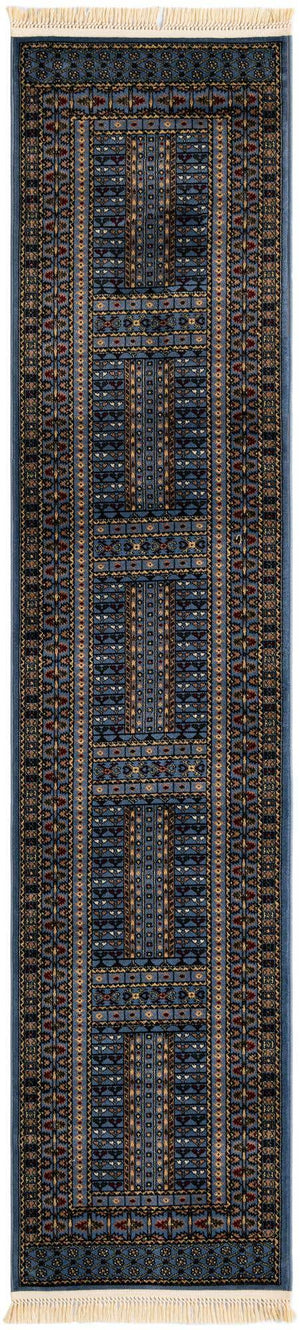 Blue 2' 7 x 12' Tekke Runner Area Rug Classic Traditional Vintage Design Carpet for Living Rooms, Dining, Bedrooms, Office Space for Sale at Rug Engine