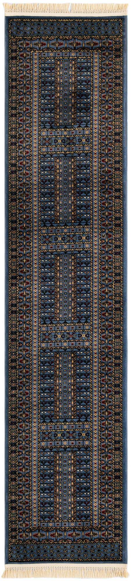 Blue 2' 7 x 12' Tekke Runner Area Rug Classic Traditional Vintage Design Carpet for Living Rooms, Dining, Bedrooms, Office Space for Sale at Rug Engine