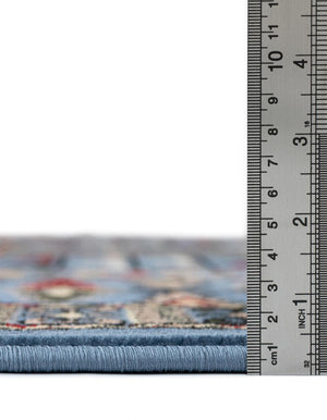 Blue 7' 10 x 7' 10 Tekke Round Area Rug Classic Traditional Vintage Design Carpet for Living Rooms, Dining, Bedrooms, Office Space for Sale at Rug Engine