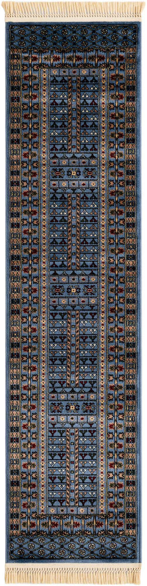 Blue 2' x 8' Tekke Runner Area Rug Classic Traditional Vintage Design Carpet for Living Rooms, Dining, Bedrooms, Office Space for Sale at Rug Engine